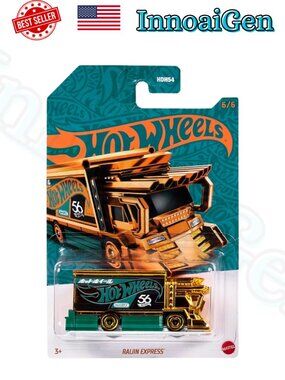 Hot Wheels Raijin Express Chrome Gold 56th Anniversary Diecast Truck NIB 6/6 New